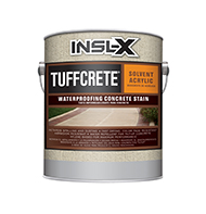 HATTIESBURG PAINT & DEC TuffCrete Solvent Acrylic Waterproofing Concrete Stain is a solvent-borne acrylic concrete stain designed for deep penetration into concrete surfaces. With excellent adhesion, this product delivers outstanding durability in a low-sheen, matte finish that helps to hide surface defects.

Excellent adhesion
Durable low sheen finish
Color fade resistant
Quick drying
Deep concrete penetration
Superior wear resistance
Apply in one coat as a stain or two coats as an opaque coatingboom